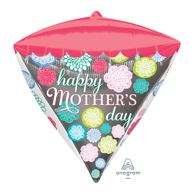 Helium Ballon Diamond Moederdag 40 CM - 2 sided