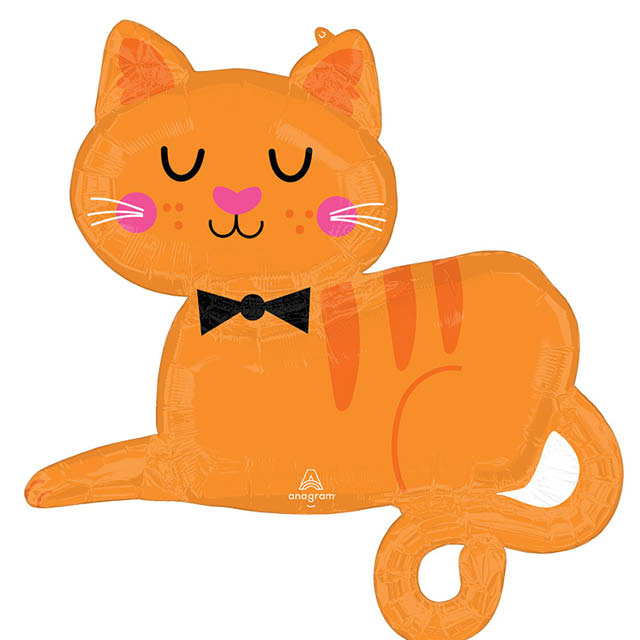 Helium Ballon Orange Tabby Cat (70 CM)