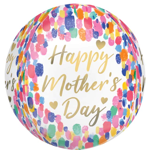Helium Ballon Orbz Moederdag Colourful Happy Mother's day 40 CM