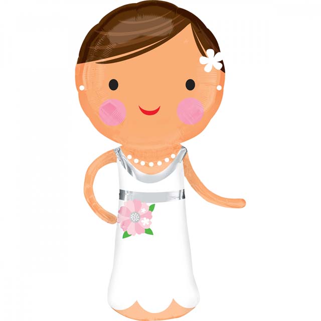 Helium Ballon Lovely Bride Bruid 70 CM