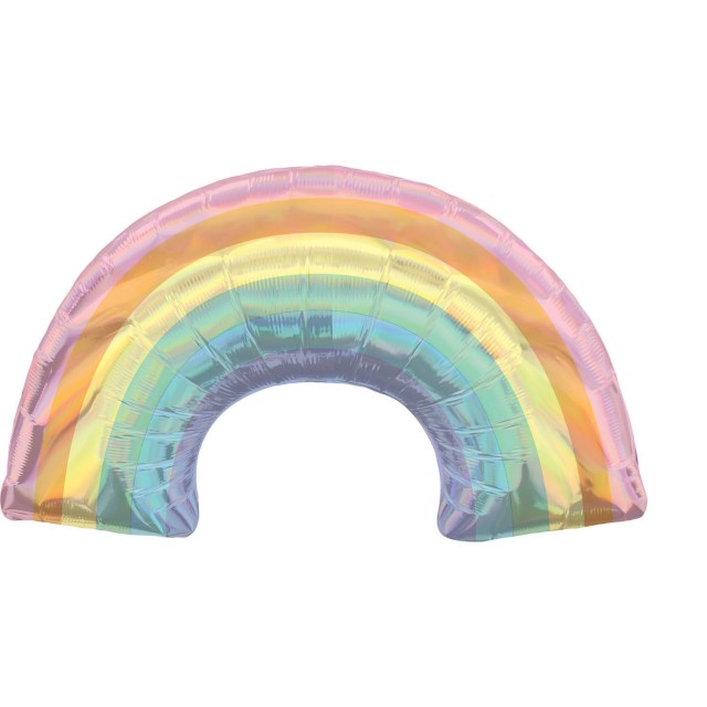 Helium Ballon Iredescent Pastel Rainbow Regenboog 70 CM