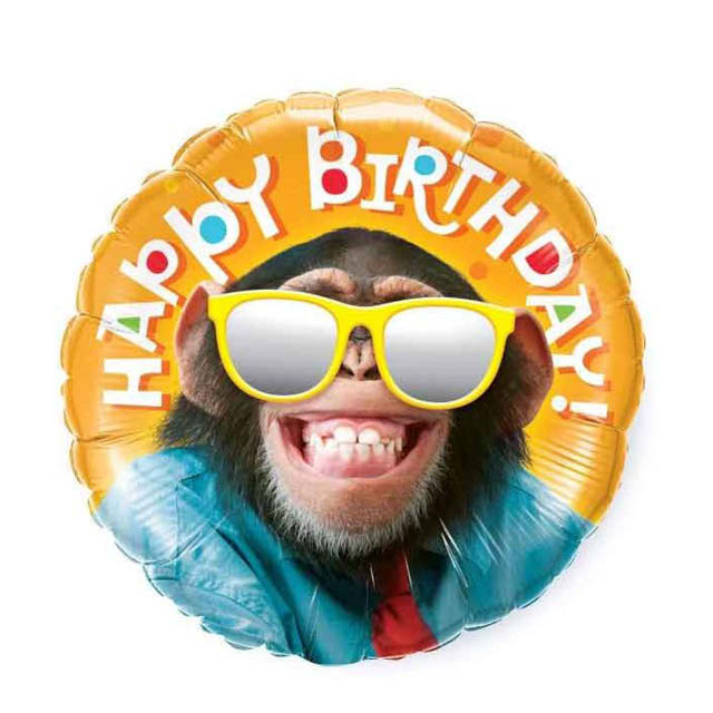 Helium Ballon Smiling Chimp Verjaardagsballon 45 CM