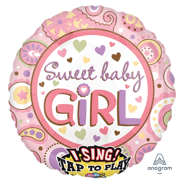 Helium Ballon XXL Singing -a-tune Sweet Baby Girl