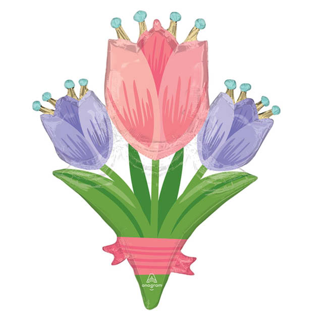 Helium Ballon Spring Cheer Tulips 70 CM