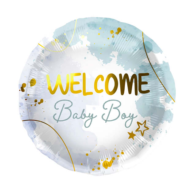 Helium Ballon Welcome Baby Boy 45CM