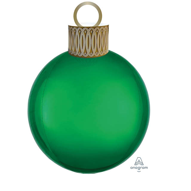 Helium Ballon Kerstbal groen 40 CM
