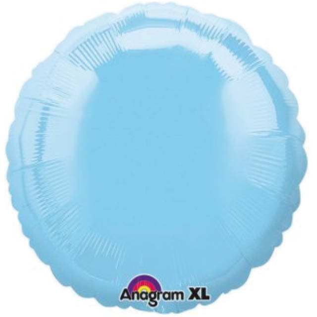 Helium Ballon Rond Pearl licht blauw 45 CM