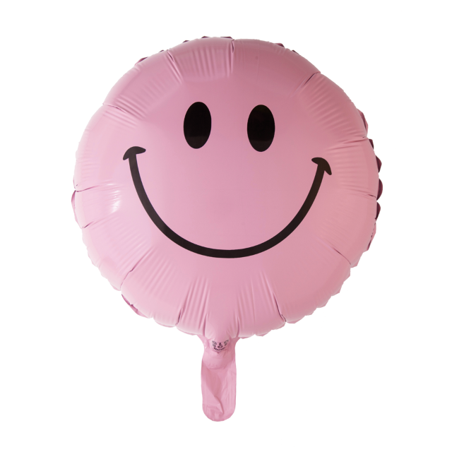 Helium Ballon Smiley Roze 45 CM