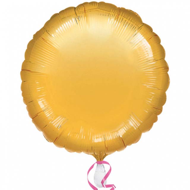 Helium Ballon Rond Metallic goud 45 CM
