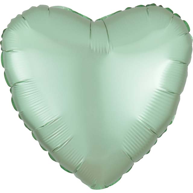 Helium Ballon Hart Mint groen 45 CM