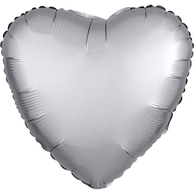 Helium Ballon Hart Platinum 45 CM