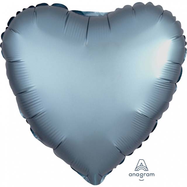 Helium Ballon Hart Staal Blauw mat 45 CM