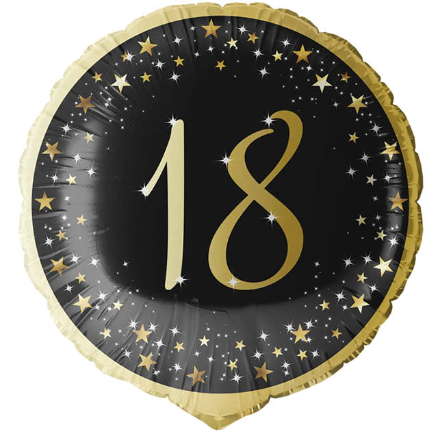 Helium Ballon Holographic Starlight Birthday 18 45 CM