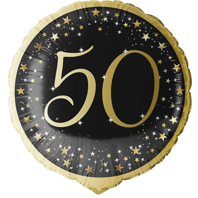 Helium Ballon Holographic Starlight Birthday 50 45 CM